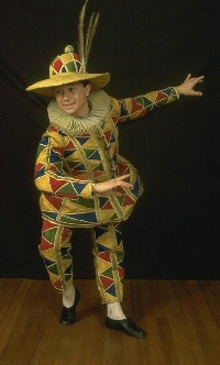 [photo of Frank in commedia costume]